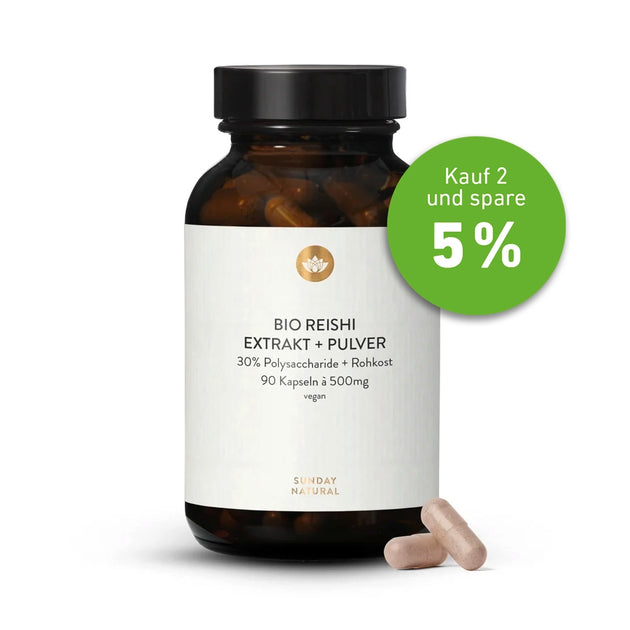 Reishi Extrakt/Pulver Bio 90 Kps.