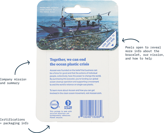 4Ocean Armband Ghost Net seafoam green