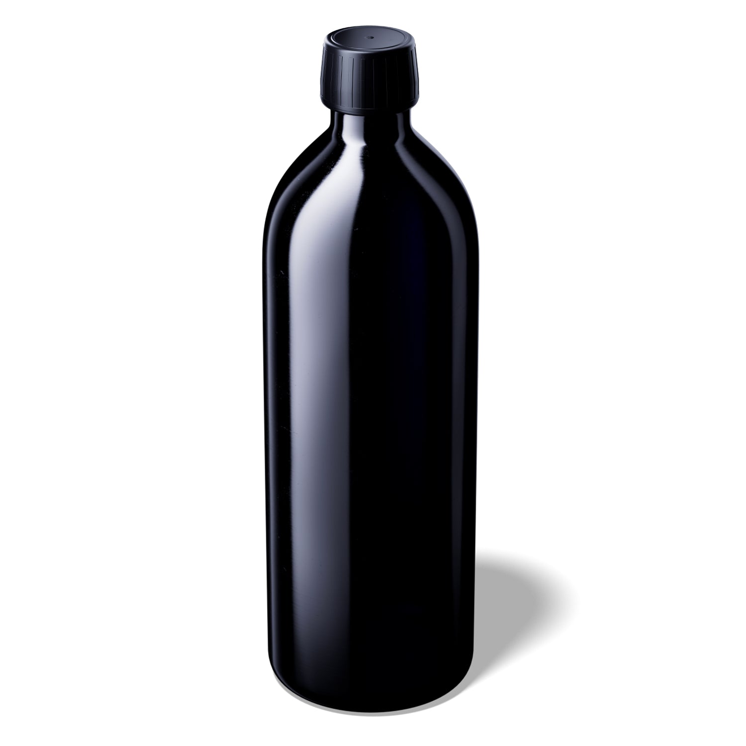 Violettglas-Flasche Aquarius 0,5 l rund