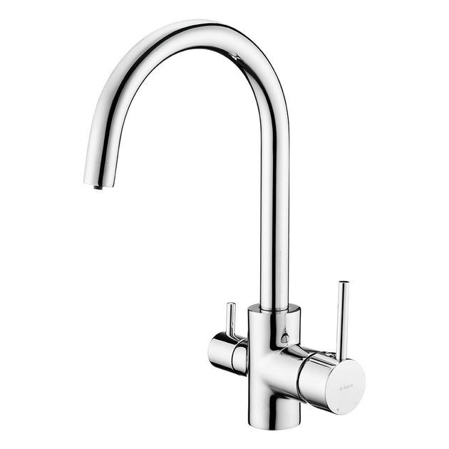  3 Wege Wasserhahn in schwarz matt ist die optimale Lösung, wenn Sie keinen zusätzlichen Wasserhahn für den Wasserfilter installieren möchten bzw. können. 
