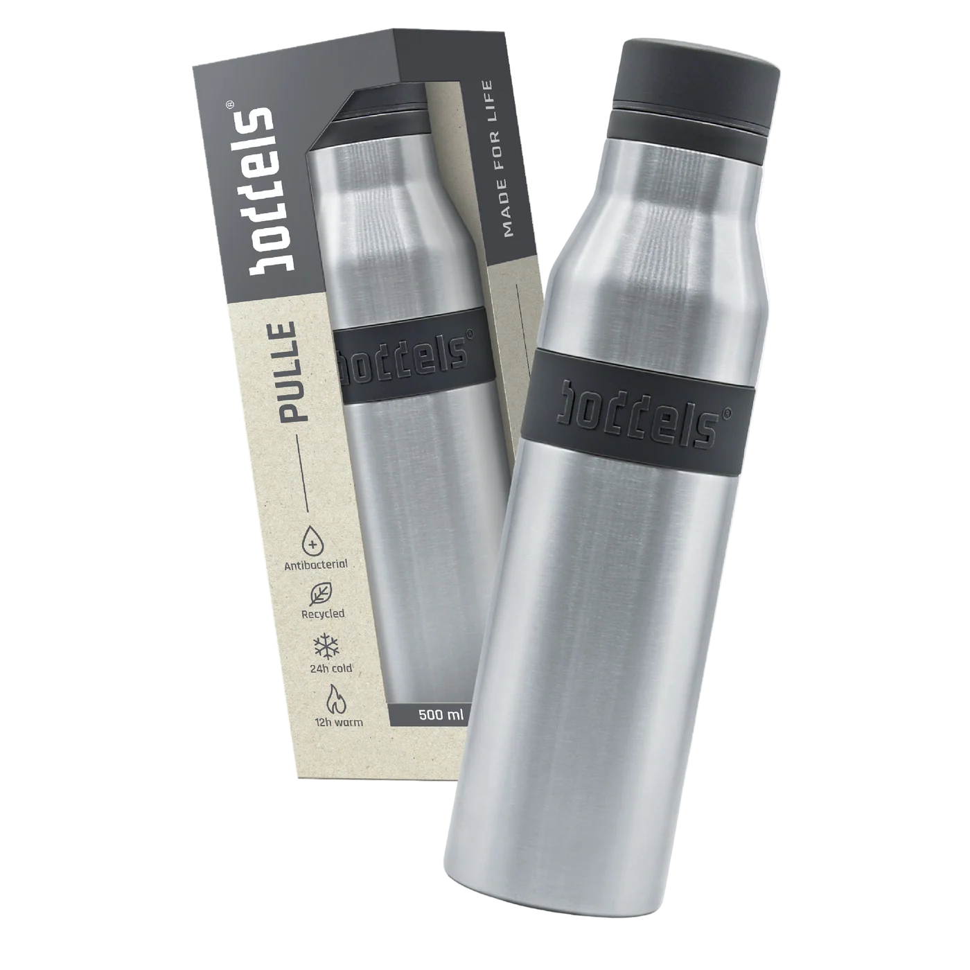 boddels PULLE Trinkflasche 0,5 l isoliert edelstahl