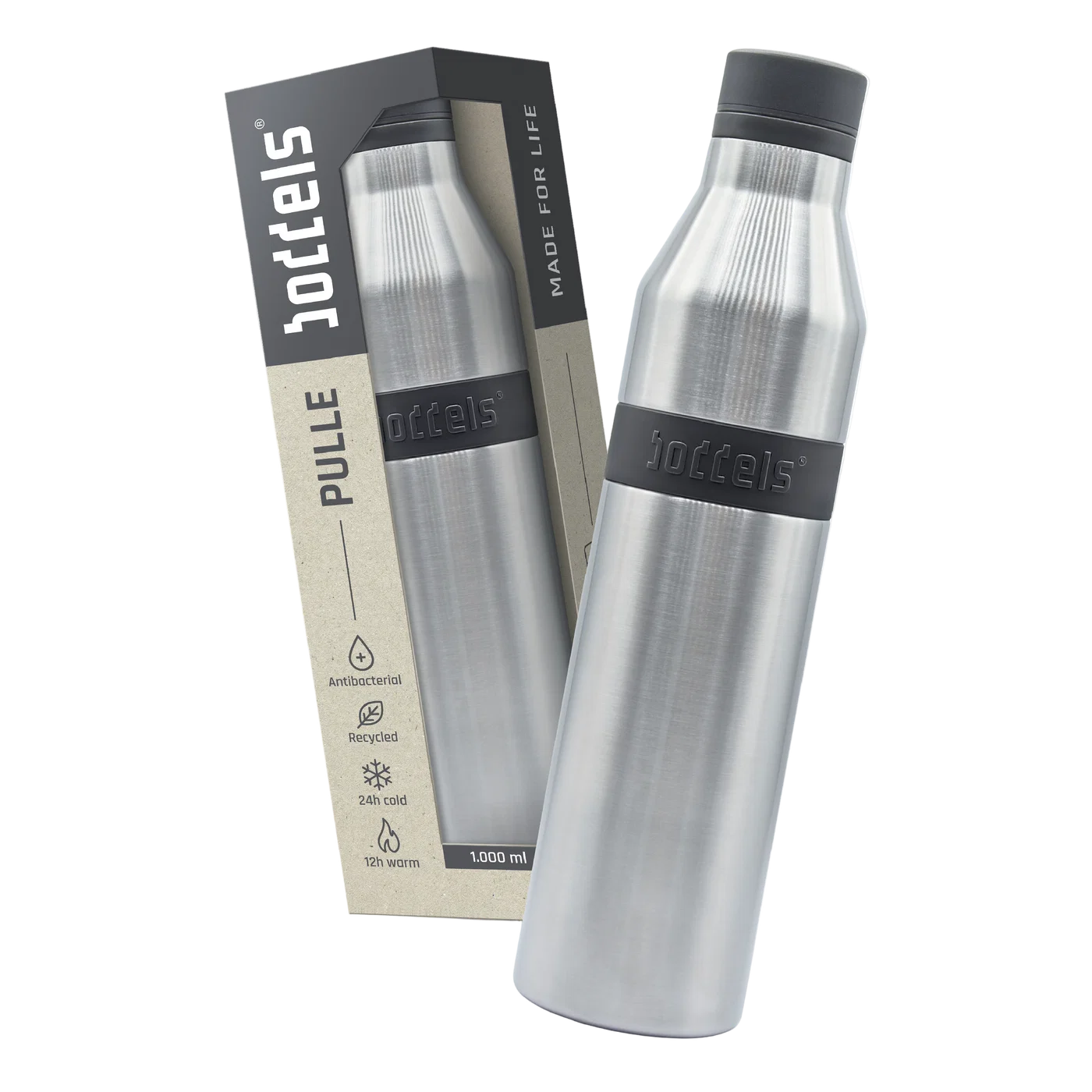 boddels PULLE Trinkflasche 1,0 l isoliert edelstahl