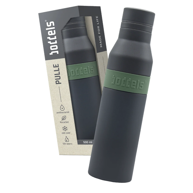 boddels PULLE Trinkflasche 0,5 l isoliert anthrazit/salbei