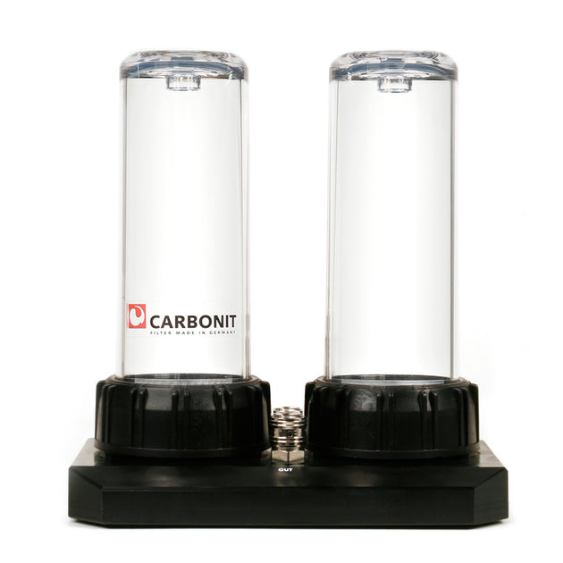 DUO HPS Basic-SUntertisch-Trinkwasserfilter für 2 parallel Filter ohne Patrone und Entnahmehahn