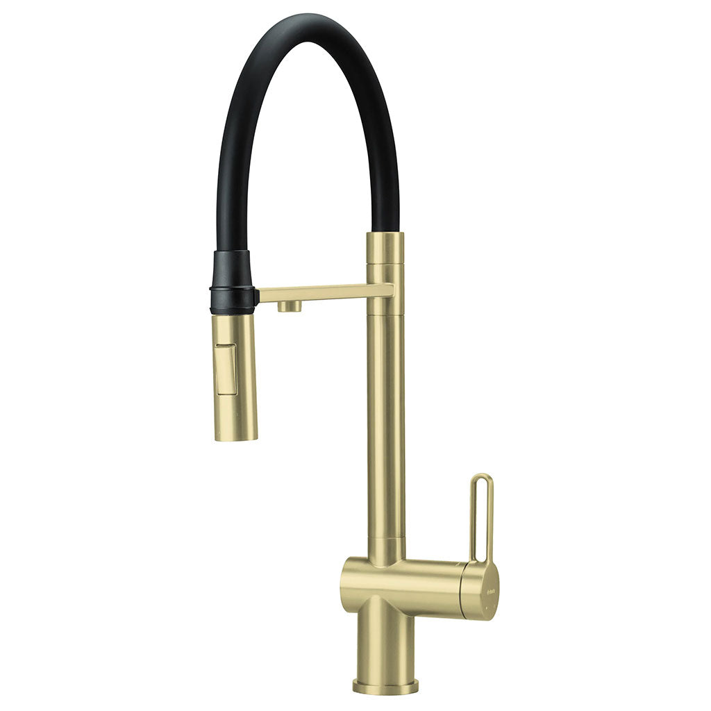 3-Wege-Armatur WS3-110g | V2A Edelstahl gold | Flexschlauch