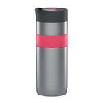 boddels KOFFJE 370 ml, Thermobecher Edelstahl, Druckknopf, himbeerrot