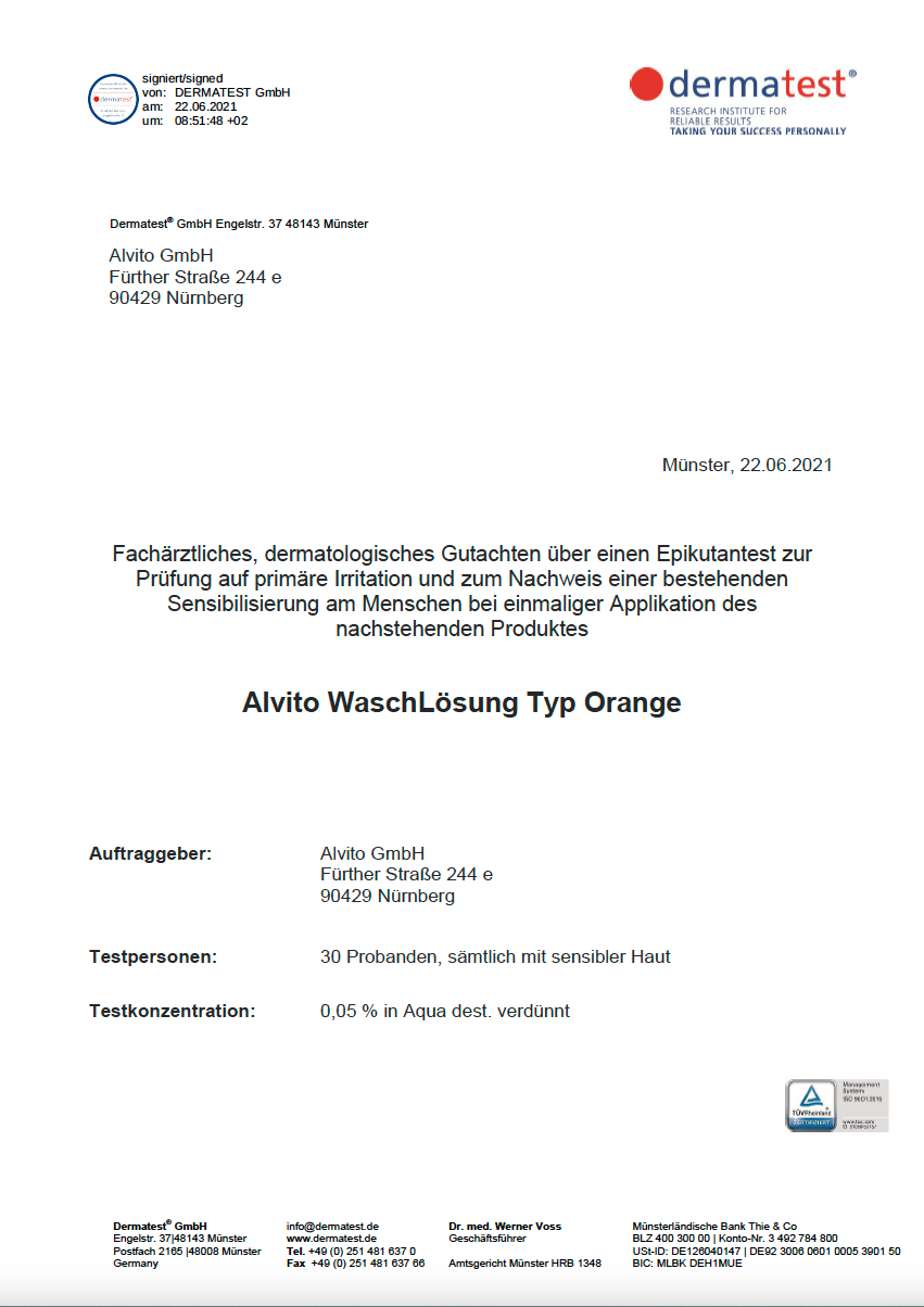 Waschlösung 1 l orange