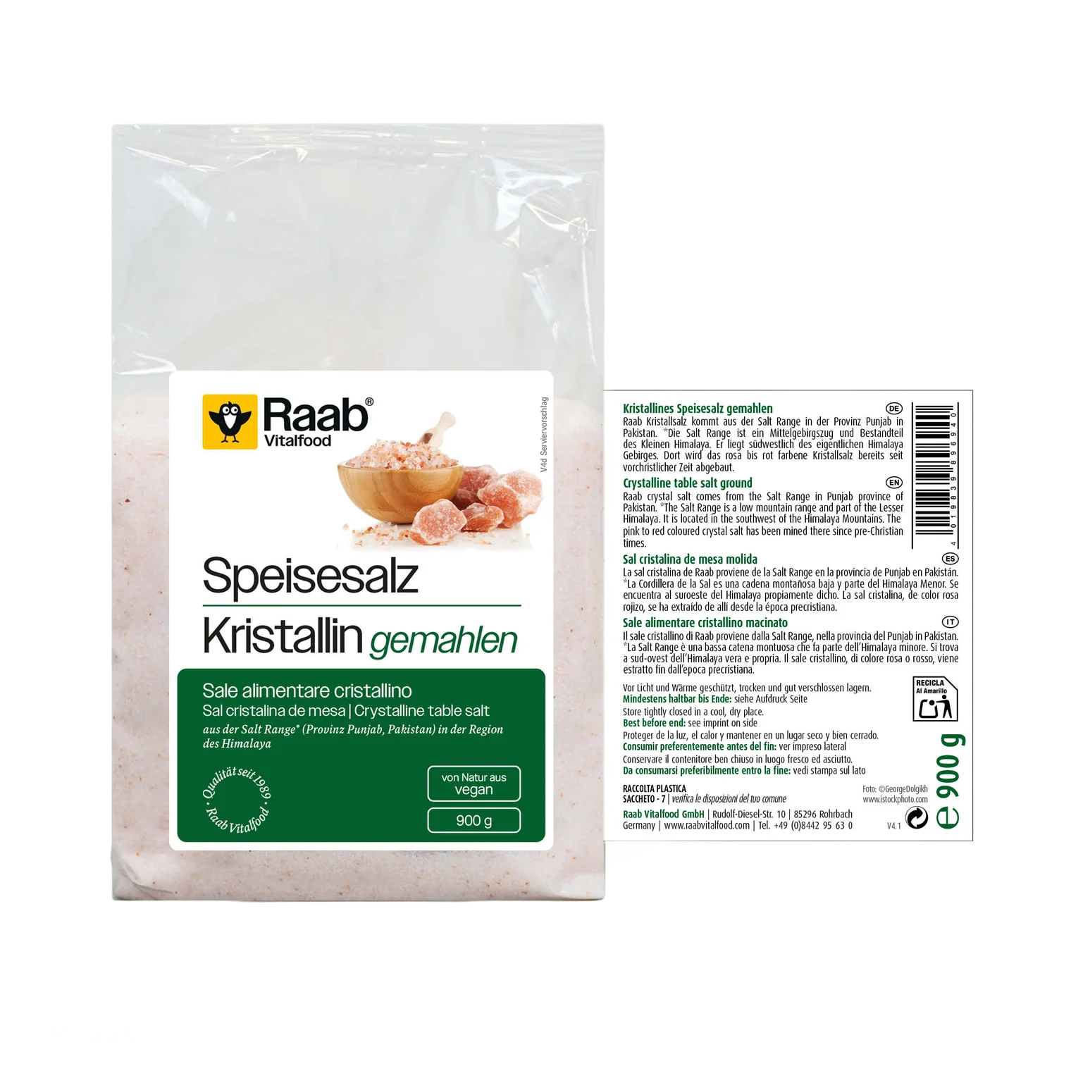 Crystal salt according to 900 g