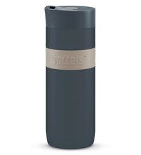 boddels KOFFJE 370 ml, Thermobecher Edelstahl, Druckknopf, Dekor taupe/anthrazit