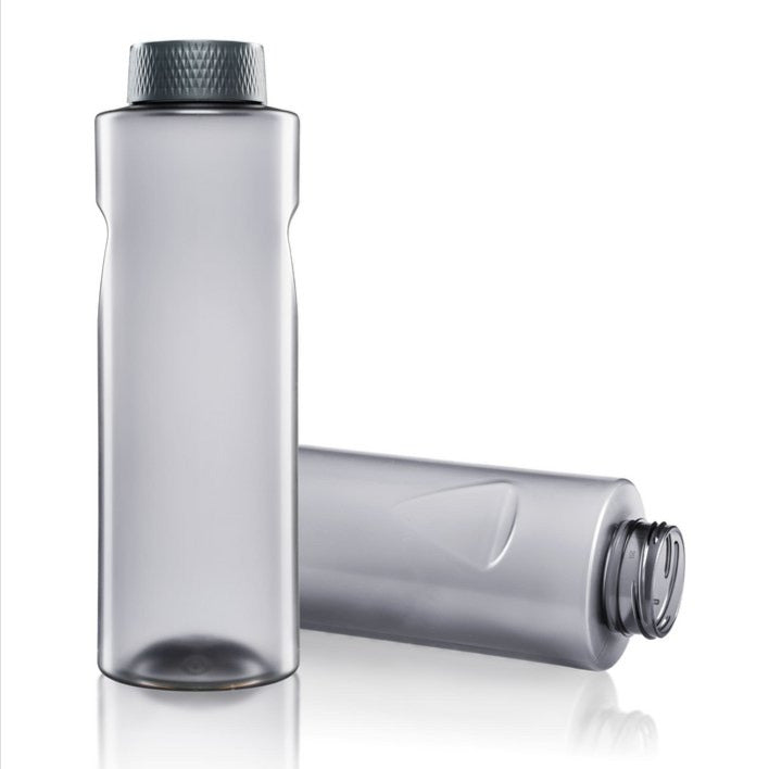 Kavodrink Premium Trinkflasche 0,8 L, inkl. grauen Premium 2K Deckel mit Dichtung, BPA-frei, Farbe Frosted Grau