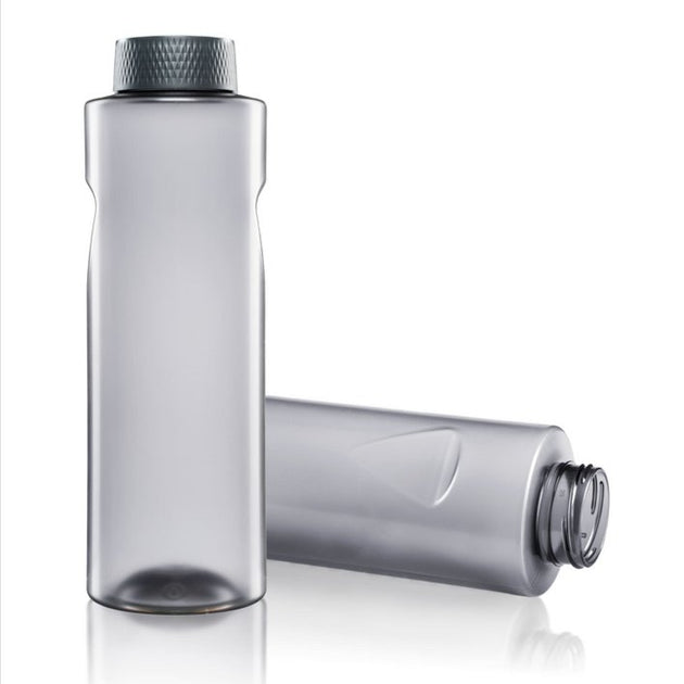 Kavodrink Premium Trinkflasche 0,8 L, inkl. grauen Premium 2K Deckel mit Dichtung, BPA-frei, Farbe Frosted Grau