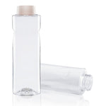 Kavodrink Premium Trinkflasche 0,8 L, inkl. grauen Premium 2K Deckel mit Dichtung, BPA-frei, Farbe transparent