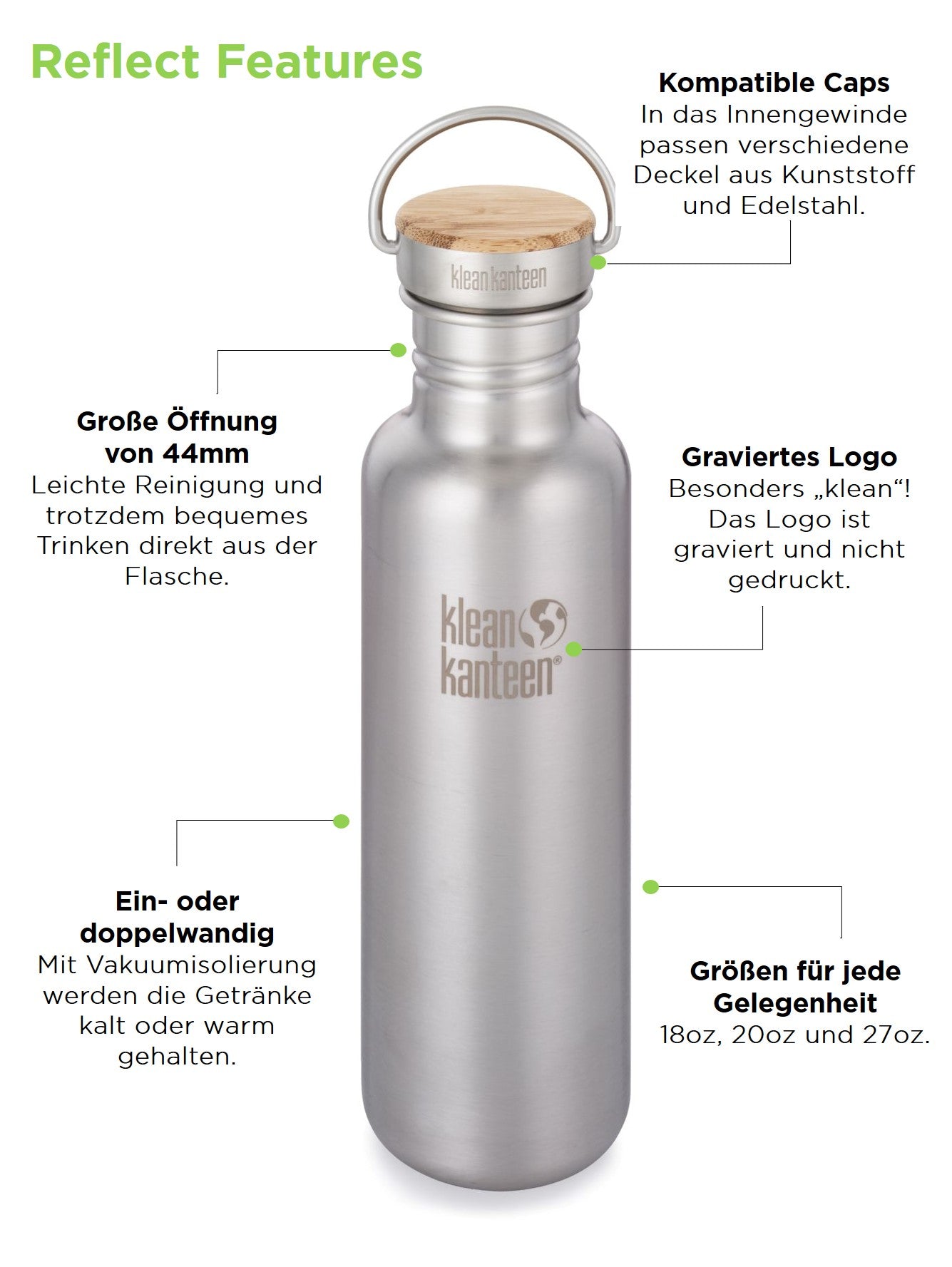 Klean Kanteen Reflect 800 ml b.
