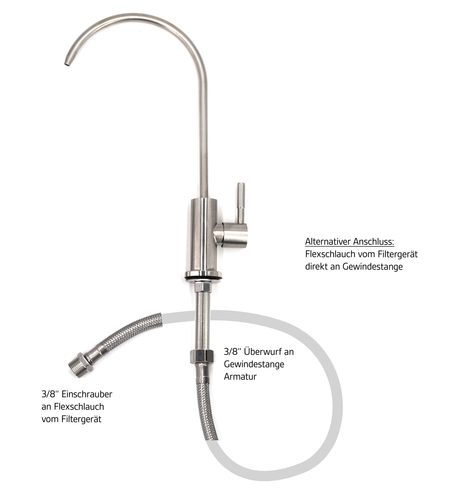 Zweithahn WS1-08 P INOX