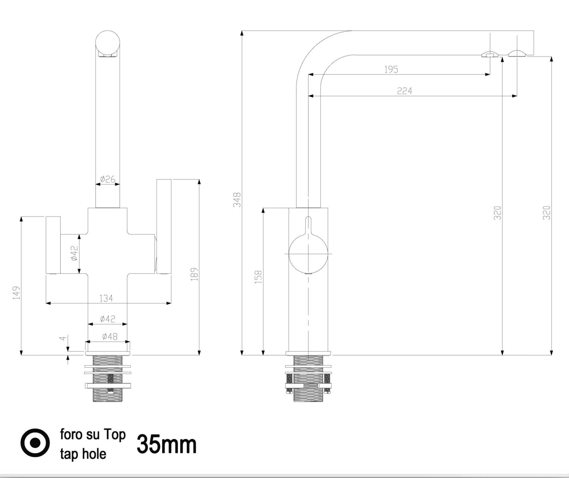 4-Wegehahn WS4-414 ND chrom