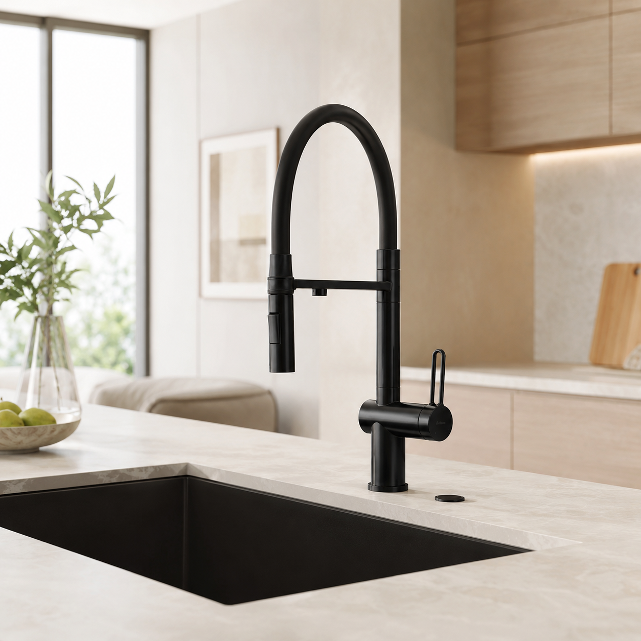 3-Wege-Armatur WS3-110b | V2A Edelstahl Black | Flexschlauch