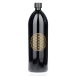 Lebensblume Violettglas Flasche rund 1,0 Ltr.