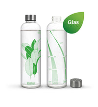1-Liter Glas-Trinkflasche: Jetzt gibt es die Trinkerinnerung von drinkitnow auch für unterwegs.