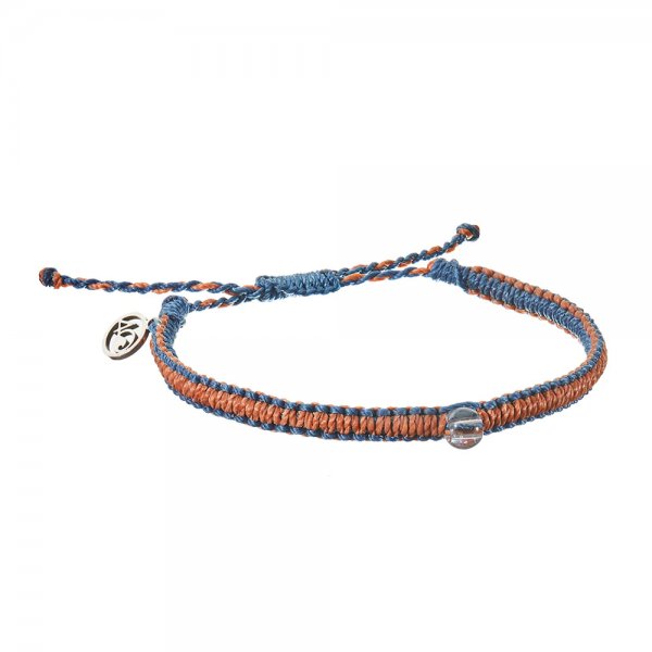 4Ocean Armband Luxe seaside geflochten copper blue